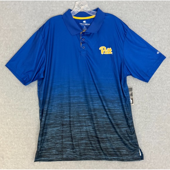 Colosseum Other - NEW! Colosseum Pitt Panthers Golf Polo Shirt Mens XL Blue Black Lightweight NWT